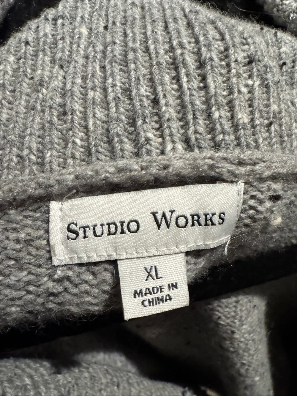 Gray Shawl Collar Women's Sweater Cardigan